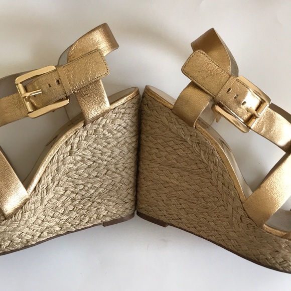 Michael Kors Gold Wedges - Picture 5 of 7